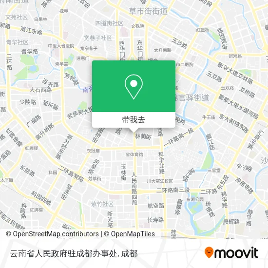 云南省人民政府驻成都办事处地图