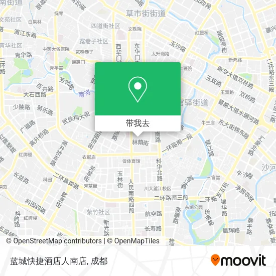 蓝城快捷酒店人南店地图