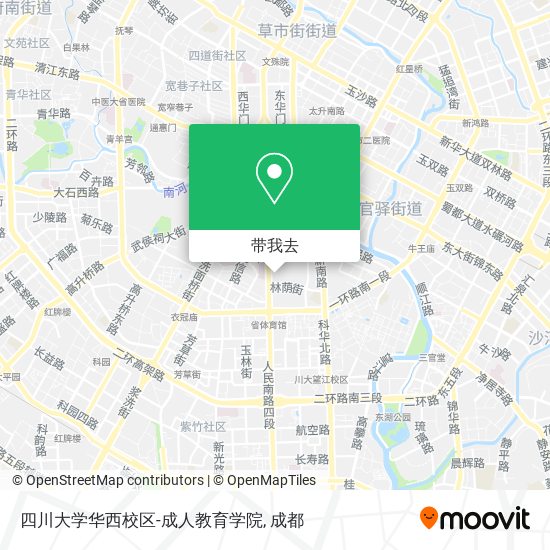 四川大学华西校区-成人教育学院地图