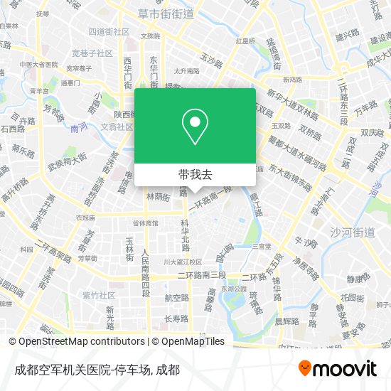 成都空军机关医院-停车场地图