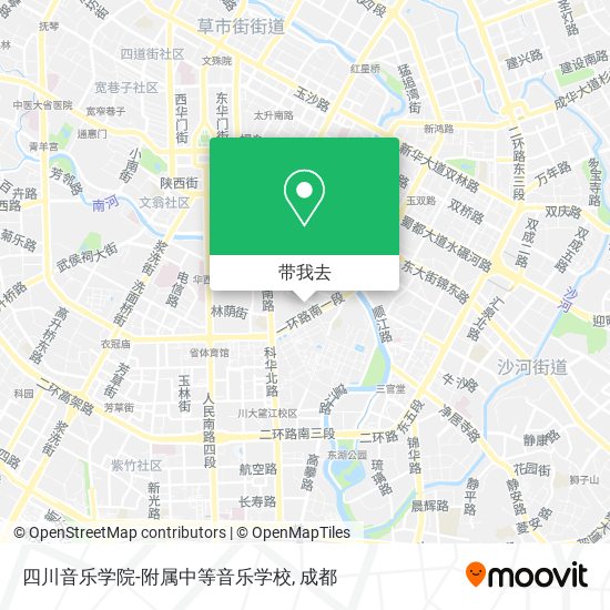 四川音乐学院-附属中等音乐学校地图