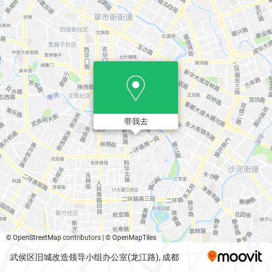 武侯区旧城改造领导小组办公室(龙江路)地图