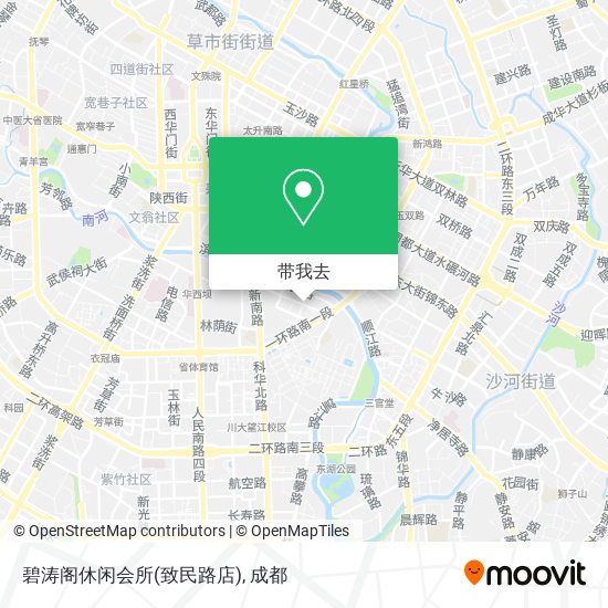 碧涛阁休闲会所(致民路店)地图