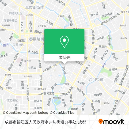 成都市锦江区人民政府水井坊街道办事处地图