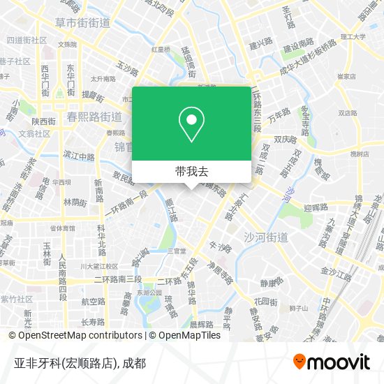 亚非牙科(宏顺路店)地图