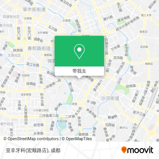 亚非牙科(宏顺路店)地图