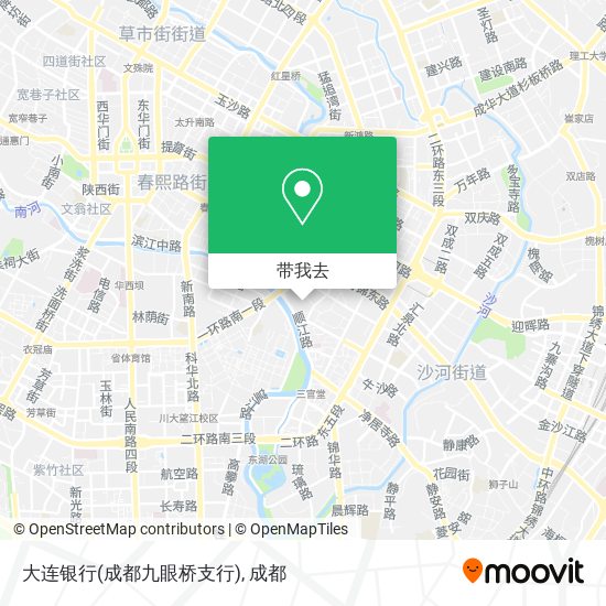 大连银行(成都九眼桥支行)地图