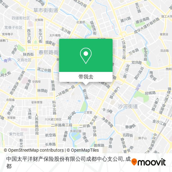 中国太平洋财产保险股份有限公司成都中心支公司地图