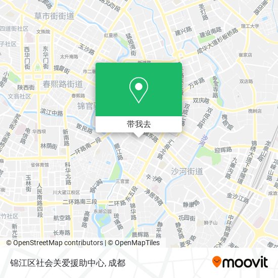 锦江区社会关爱援助中心地图