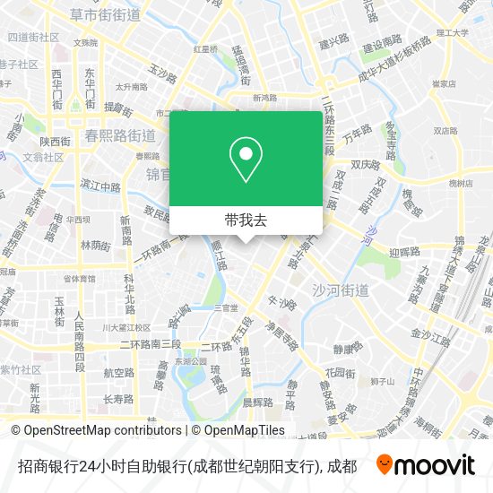 招商银行24小时自助银行(成都世纪朝阳支行)地图