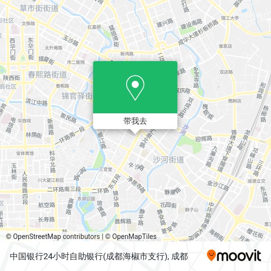 中国银行24小时自助银行(成都海椒市支行)地图