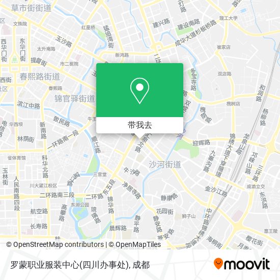 罗蒙职业服装中心(四川办事处)地图