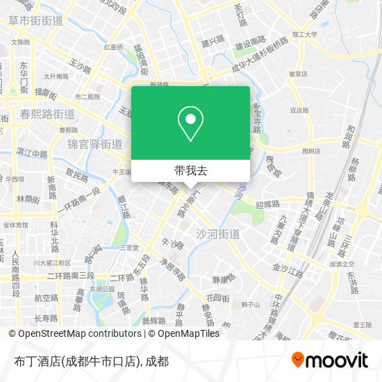 布丁酒店(成都牛市口店)地图