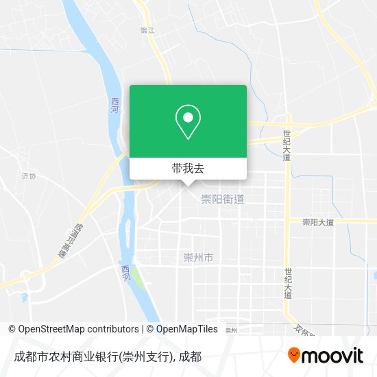 成都市农村商业银行(崇州支行)地图