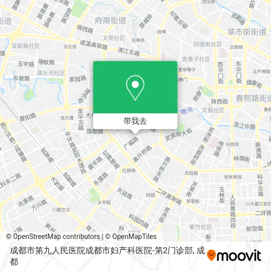 成都市第九人民医院成都市妇产科医院-第2门诊部地图