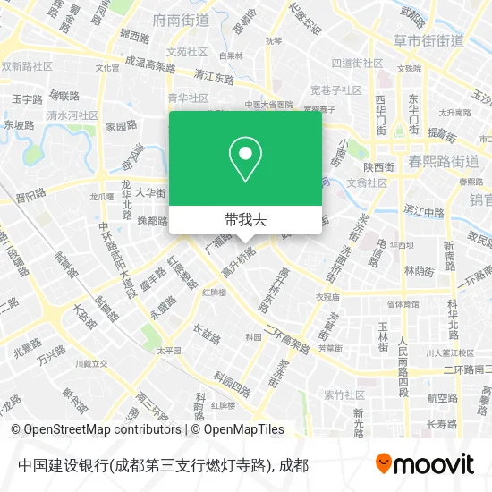 中国建设银行(成都第三支行燃灯寺路)地图