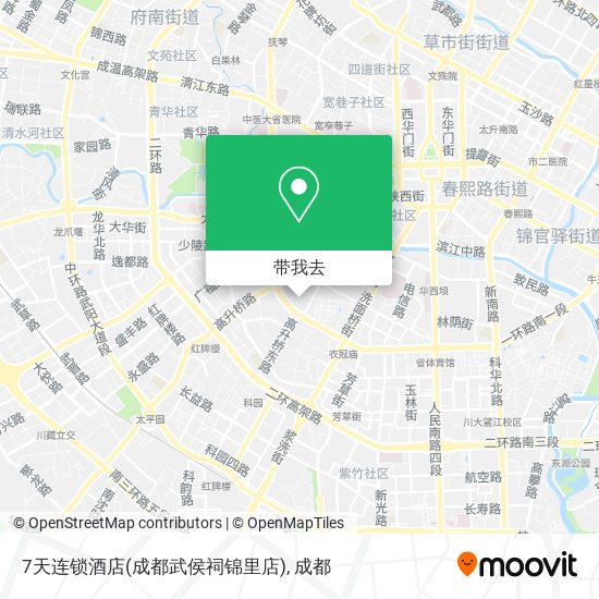 7天连锁酒店(成都武侯祠锦里店)地图