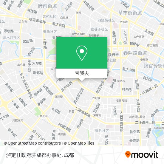 泸定县政府驻成都办事处地图