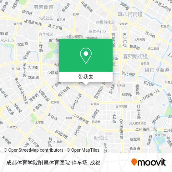 成都体育学院附属体育医院-停车场地图