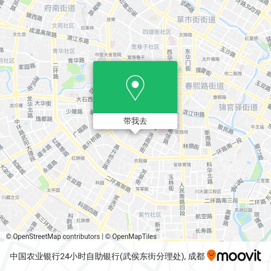 中国农业银行24小时自助银行(武侯东街分理处)地图