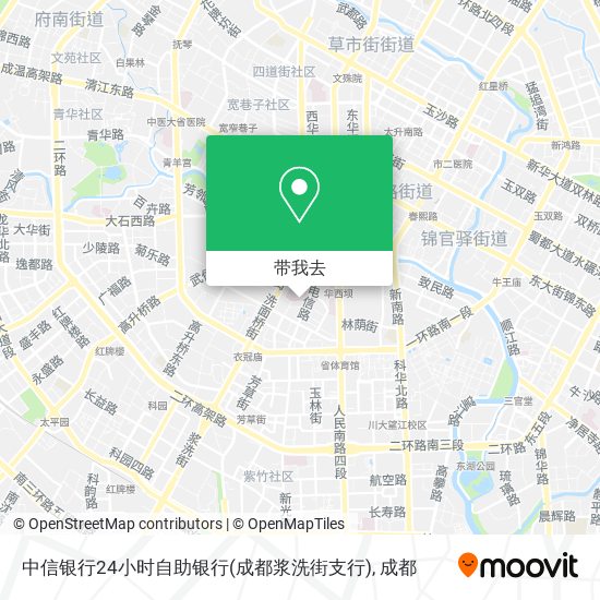 中信银行24小时自助银行(成都浆洗街支行)地图