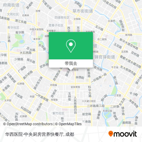 华西医院-中央厨房营养快餐厅地图