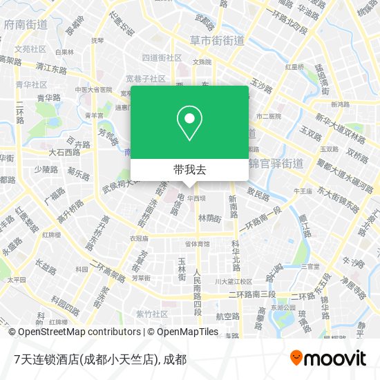 7天连锁酒店(成都小天竺店)地图