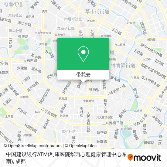 中国建设银行ATM(利康医院华西心理健康管理中心东南)地图