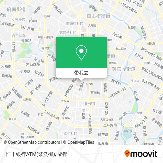 恒丰银行ATM(浆洗街)地图