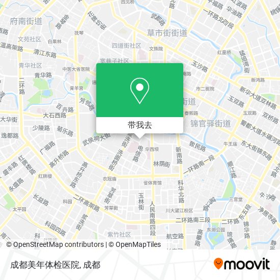 成都美年体检医院地图