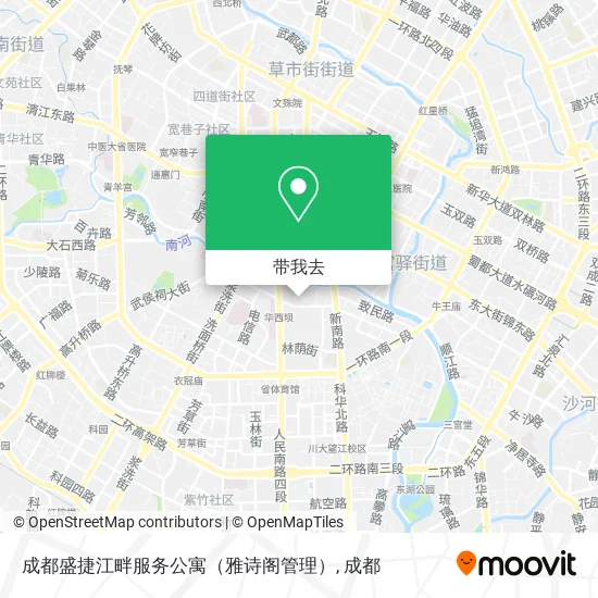 成都盛捷江畔服务公寓（雅诗阁管理）地图