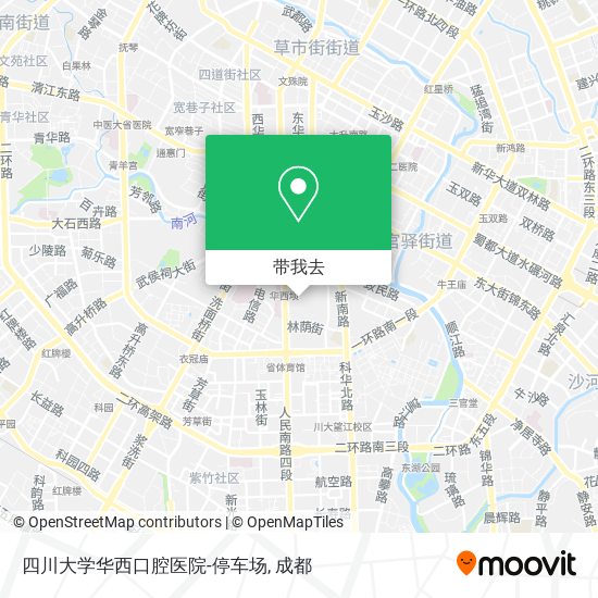 四川大学华西口腔医院-停车场地图