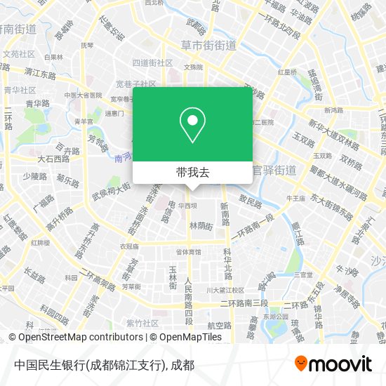 中国民生银行(成都锦江支行)地图