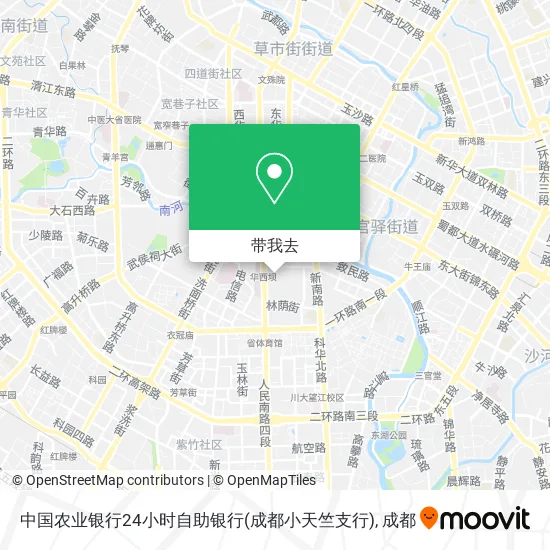 中国农业银行24小时自助银行(成都小天竺支行)地图
