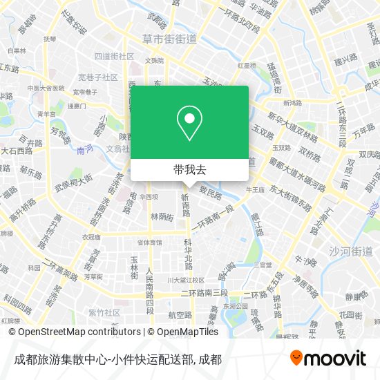 成都旅游集散中心-小件快运配送部地图