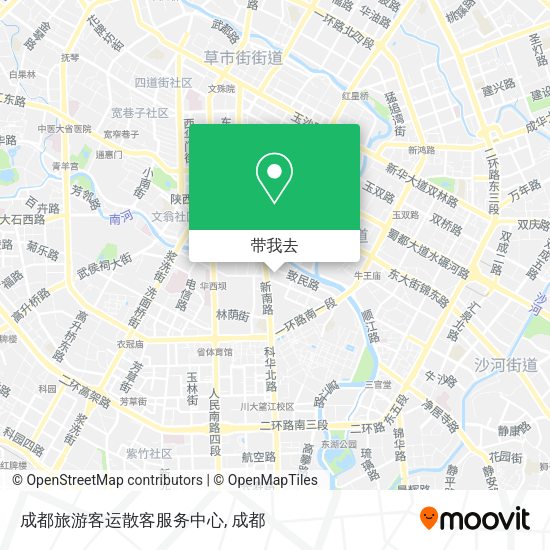 成都旅游客运散客服务中心地图