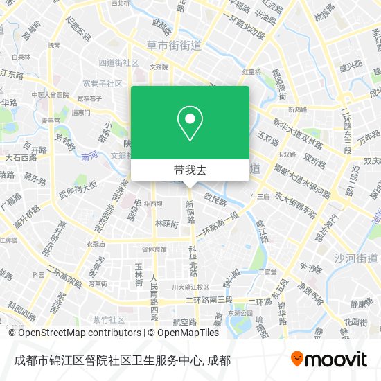 成都市锦江区督院社区卫生服务中心地图