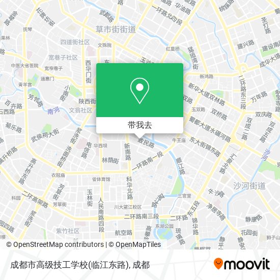 成都市高级技工学校(临江东路)地图