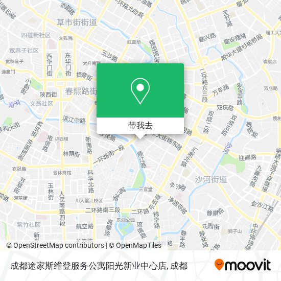 成都途家斯维登服务公寓阳光新业中心店地图