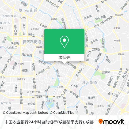 中国农业银行24小时自助银行(成都望平支行)地图