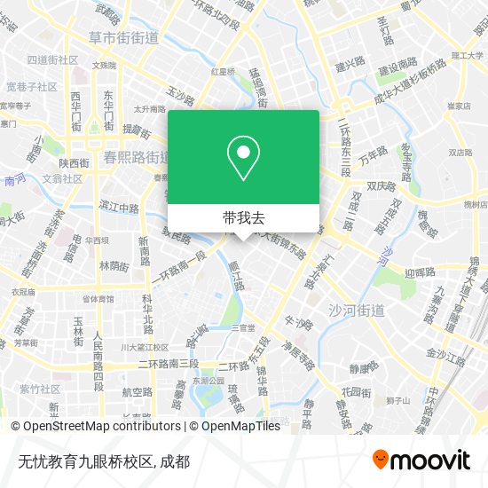 无忧教育九眼桥校区地图