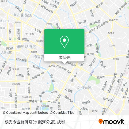 杨氏专业修脚店(水碾河分店)地图
