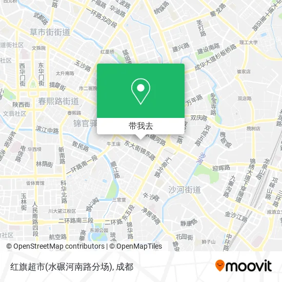 红旗超市(水碾河南路分场)地图