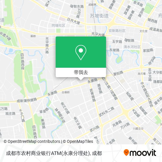 成都市农村商业银行ATM(永康分理处)地图