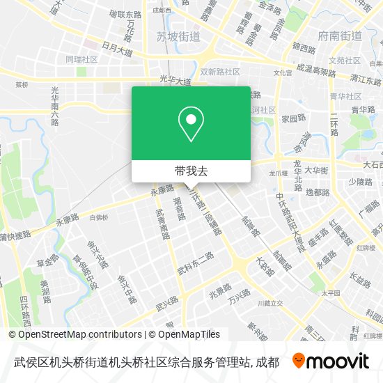 武侯区机头桥街道机头桥社区综合服务管理站地图