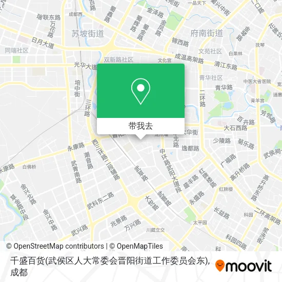 千盛百货(武侯区人大常委会晋阳街道工作委员会东)地图