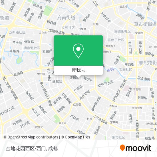 金地花园西区-西门地图