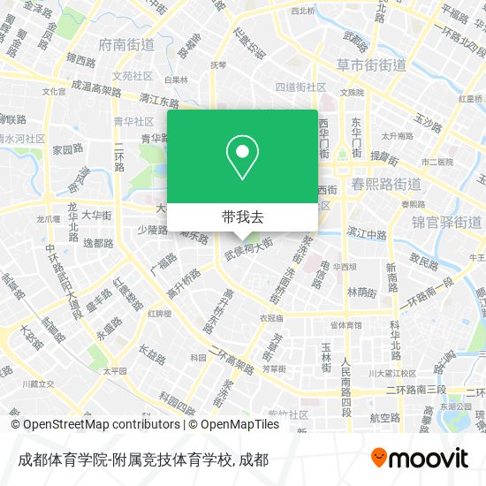 成都体育学院-附属竞技体育学校地图