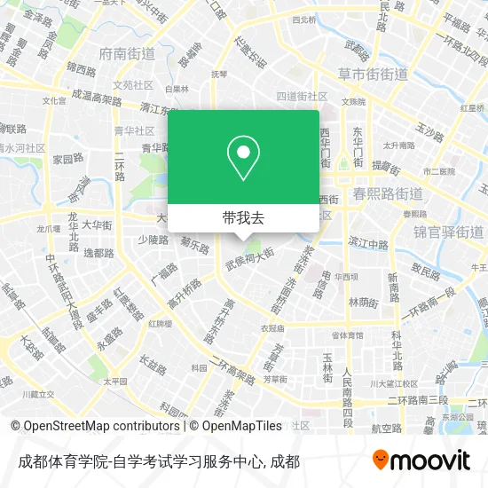 成都体育学院-自学考试学习服务中心地图