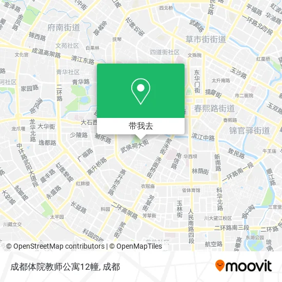 成都体院教师公寓12幢地图